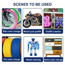 (Random Color) 1pc Washable Car Graffiti Spray Paint, For Car Body & Tyre Painting, Easy Clean - Multicolor - View 2