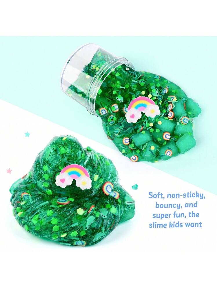 Set De 9 Cubos De Gelatina De Navidad – Kit De Slime Transparente Con Purpurina Y Dijes, Regalo Sensorial