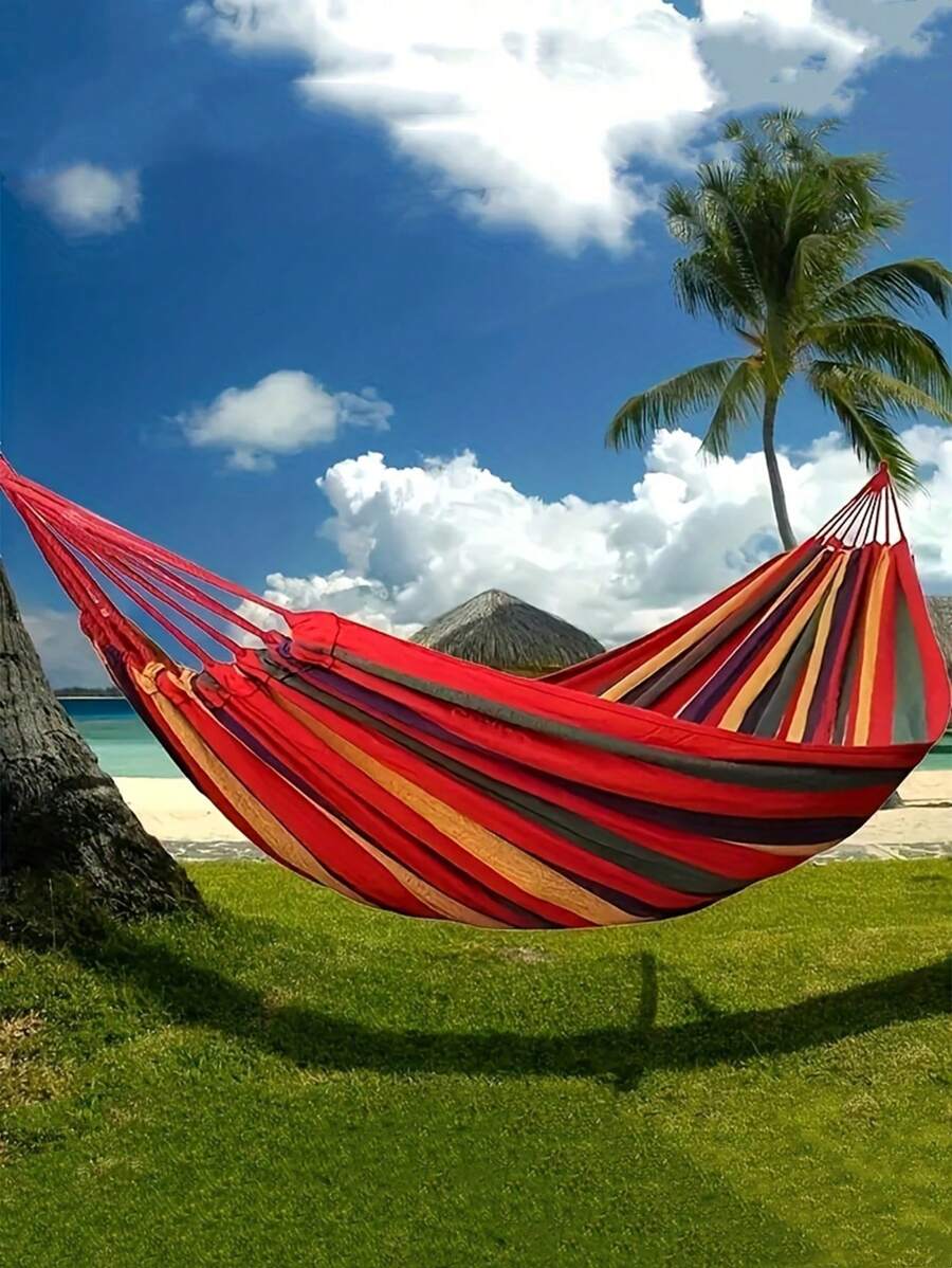 1入組戶外露營吊床,單人增厚防翻滾擺椅,適用於家庭、宿舍、學校、露營等場所 - 彩色 - 查看 1