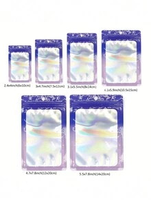 50 cái Có thể khóa lại được Mylar Khóa zip Túi , Ảnh ba chiều Biến đổi dần Túi Với Lau cửa sổ , bao bì Túi đựng Buổi tiệc Túi Túi Đối với Món ăn , Ngày lễ tình nhân Túi quà tặng Sô cô la Bao bì , Đa chức năng Túi bảo quản Túi đi biển bờ biển Khăn đi biển Hộp đựng bờ biển Phụ kiện bờ biển chất liệu Ngày lễ Cái túi Ngày lễ Cho mùa hè Đối với Kỳ nghỉ - Màu tím - Xem 4