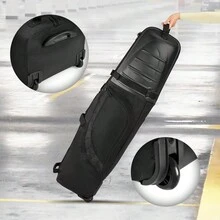 Black Abs+Pc With Wheels Airline Checked Luggage - Black - View 3