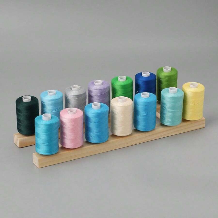 1 Miếng Bằng gỗ Chỉ may Đứng Hộp đựng - Màu be - Xem 1