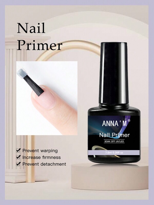 Nail Drying Agent, Nail Primer, 7.5ml Per Bottle, Black Plastic Bottle. Fast Drying: Provides Rapid Drying Time, Accelerating The Nail Art Process And Reducing Waiting Time, Making The Application Of Nail Polish More Convenient. Protective Film Formation: Forms A Protective Film To Effectively Isolate The Nail From Colored Nail Polish, Preventing The Erosion Of Nail Polish On The Nails And Reducing The Likelihood Of Yellowing And Peeling. Excellent Adhesion: Offers Strong Adhesion, Ensuring That Colored Nail Polish Adheres More Firmly To The Nail Surface, Extending The Durability Of The Nail Polish. Color Retention: Prevents The Pigments In Colored Nail Polish From Seeping Into The Nail Surface, Maintaining The Clarity And Longevity Of The Nail Color. Suitable For Professionals And Enthusiasts: Ideal For Both Professional Nail Technicians And Nail Art Enthusiasts. Perfect For Experiencing Salon-Quality Nail Art At Home With Friends And Family.