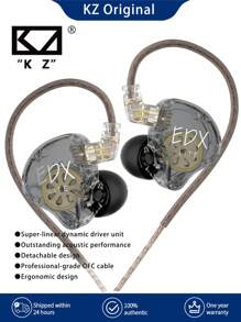 KZ EDX Lite 3.5MM 动圈 HIFI 耳机环绕立体声重低音音乐入耳式耳塞监听舞台直播耳机运动游戏防噪音耳机 - 灰色-不含麥克風 - 查看 10