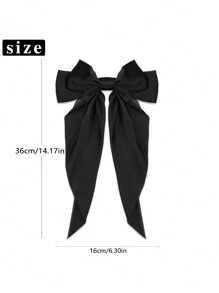 2 件大蝴蝶结发夹，长尾缎带蝴蝶结发夹，适合女孩，绿色和红色蝴蝶发饰，适合生日/派对/表演 - 彩色 - 查看 2