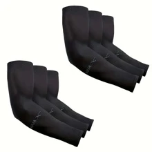 Sun Protective Anti UV 6Pairs Breathable Sun Protection Arm Sleeves - Black - View 1