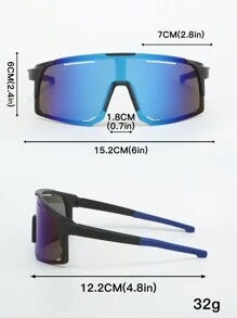 2pcs/Set Women's Plastic Sports Cycling Wraparound Y2K Decorative Fashion Glasses, Suitable For Daily Wear, Photo Shoots, Shopping, Cycling, Skiing, Etc. For Summer Beach Vacation,Outdoor,Travel Shades Street Y2k Style Oversized Wrap Frame For Music Festival Preppy Style For Back To School