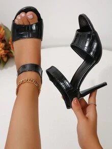 2024 Mùa hè Hàng mới đến Của phụ nữ Giày cao gót Dép xăng đan Với Gầy Giày cao gót Và Mở Ngón chân ; Gợi cảm Dép xăng đan Đối với phụ nữ ; Mới Mùa hè Giày cao gót Dép xăng đan Đối với phụ nữ - màu đen - Xem 4