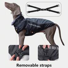 Winter Warm Waterproof Pet Jacket With Thickened Reflective Dog Coat & Detachable Harness Chest & Back Piece, Windproof Fur Collar For Medium And Large Dogs In Cold Weather And Outdoor Activities