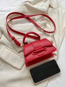 Bolsa pequeña cuadrada mini de popular de este año, nuevo bolso versátil de unicolor, bolso para mujer