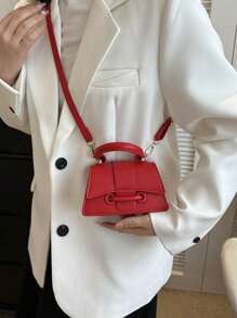 Bolsa pequeña cuadrada mini de popular de este año, nuevo bolso versátil de unicolor, bolso para mujer