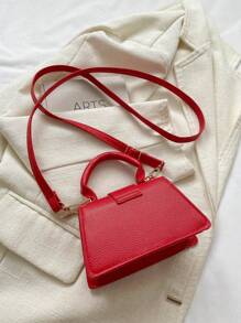 Bolsa pequeña cuadrada mini de popular de este año, nuevo bolso versátil de unicolor, bolso para mujer