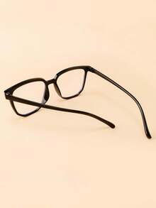 1 pieza Gafas con marco cuadrado unisex, lentes transparentes de moda para uso diario, oficina y lectura, accesorio de gafas transparentes - Multicolor - Ver 6
