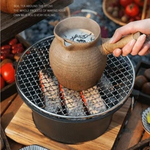 11英寸室外鑄鐵炭火烤肉架,鑄鐵爐 + 烤網 + 隔熱底板,非常適合家庭聚會、露營、燒烤