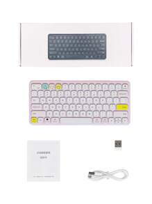 B087 多設備雙模式 2.4G/BT 無線鍵盤，可輕鬆切換，最多可連接 3 台設備，超薄，2 年電池 - PC、筆記型電腦、Windows、Mac、Chrome OS、Android、iPad OS、Apple TV - 粉色 - 查看 7