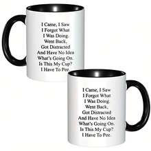 1 件，11 盎司陶瓷咖啡杯、茶杯、老年人趣味马克杯、老年男女适用马克杯、老年人马克杯、生日、母亲节、父亲节、圣诞节马克杯 - 黑與白 - 查看 5