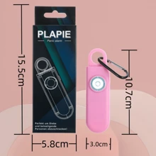 1pc Pink Outdoor Sos Wolf Alert Device Equipped With 120db Decibel Alarm Sound, Led Flashlight, Compact And Delicate, A Handheld Self-Defense Alarm Device, Suitable For Seniors, Single Women, Night Workers, Athletes, Disabled Persons; Helps Attract Immediate Surrounding Help When Pressed In Case Of Emergency - Pink - View 7