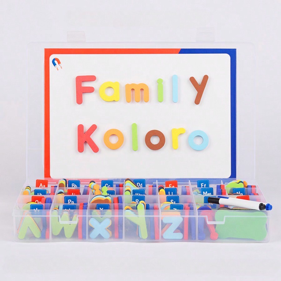 104 PCS Foam Alphabet Playset, Alphabet Teaching Aids For