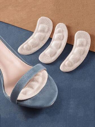 2pcs Pea Shape High Heels Anti-Friction Transparent Invisible Non-Slip Forefoot Pads Heel Stickers Universal