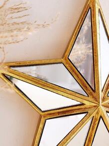 1 Pieza Creativa Retro 3d Resina Material Decoración De Pared De Espejo De Vidrio En Forma De Estrella Para Sala De Estar En Casa Portátil Instalación Diseño De Moda Decoración Para Dormitorio Regalo De Inauguración De La Casa Para Novia, Mejor Amiga, Familia