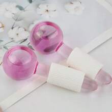 1pc Beauty Ice Roller Facial Massage Energy Ball - Pink - View 4