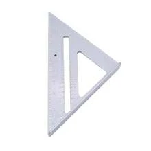1pc Silver Cast Triangle Ruler With English Units, Right Angle Measuring Tool - Silver - View 7