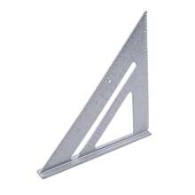 1pc Silver Cast Triangle Ruler With English Units, Right Angle Measuring Tool - Silver - View 5