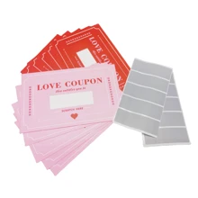 1张/10张/20张，爱情刮刮乐优惠券，DIY爱情优惠券，DIY浪漫情侣约会刮刮乐优惠券，约会卡，周年纪念卡，情侣礼物，母亲节贺卡，你可以写一封祝福和感激给妈妈的信，给你最爱的人送一张免费的生日贺卡。返校季，返校季，学校用品 - 彩色 - 查看 7