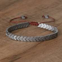 gxtbw 1pc Arrow Design Hematite Bracelet Balance Bracelet Meditation Calming Spiritual Protection Bracelet Gift