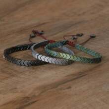 gxtbw 1pc Arrow Design Hematite Bracelet Balance Bracelet Meditation Calming Spiritual Protection Bracelet Gift