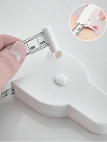 1 件軟捲尺用於身體測量、健身、家用、腰臂胸腿圍測量工具 - 白色 - 查看 5