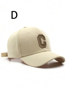 1pc Unisex Thick Brim C Letter Embroidered Fashion Baseball Cap - Multicolor - View 5