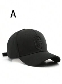 1pc Unisex Thick Brim C Letter Embroidered Fashion Baseball Cap - Multicolor - View 2