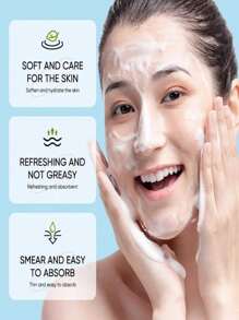 Aloe Vera Face Cleanser Foam With Exfoliating Face Cleansing Brush Deep Cleaning Moisturizing Black Head Removal Brighten 120ml - 白色 - 查看 5