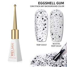 XEIJAYI 1pc 10Ml Long-Lasting Eggshell Glue Gel Nail Polish UV/LED Soak Off Gel Nail Polish For Nail Art DIY Salon Home Holiday Gift For Women - 黑與白 - 查看 8