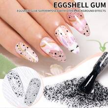 XEIJAYI 1pc 10Ml Long-Lasting Eggshell Glue Gel Nail Polish UV/LED Soak Off Gel Nail Polish For Nail Art DIY Salon Home Holiday Gift For Women - 黑與白 - 查看 6
