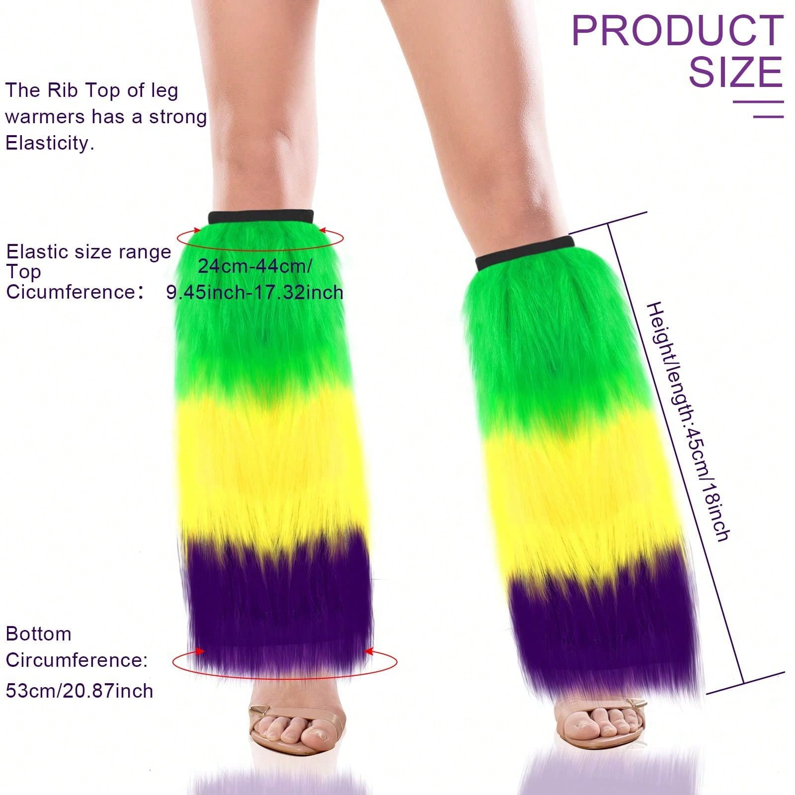 1pc Mardi Gras Costume Accessory Set, Artificial Feather Leg Warmer