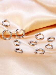 1-5 Pairs Of 8MM Gold Huggie Hoop Earrings For Women Men Small Hoop Earrings Cartilage Helix Daith Tragus Ear Piercing Hoop Earrings 6mm 7mm 8mm 9mm 10mm - Yellow Gold - View 12