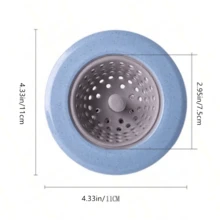 Kitchen Sink Strainer For Washing Vegetables & Dish, Drain Cover To Prevent Blockage Of Drainage Outlet - Blue - View 5