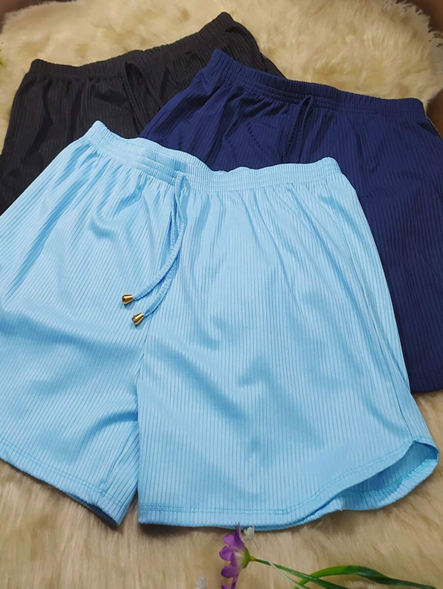 Plus Size Shorts - 彩色 - 查看 1