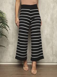 Women Sweater Pants - 黑色 - 查看 5