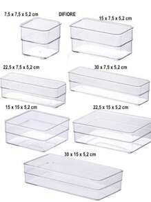 Monte sua Gaveta Organizador Modular em Acrílico Diversos Tamanhos para Utensílios de Cozinha Talheres - Branco - Visão 2