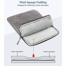 Funda para transporte de tableta compatible con iPad, Kindle, Galaxy y tabletas Android / Funda para tabletas compatible con tabletas de 7 ~ 8 / 9.7 ~ 11 / 12.9~13 pulgadas, impermeable, con asa y bolsillo delantero - Gris Oscuro - Ver 7