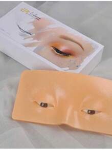 Rosto De Silicone Modelo 3d Treinar Maquiagem - Bege - Visão 1