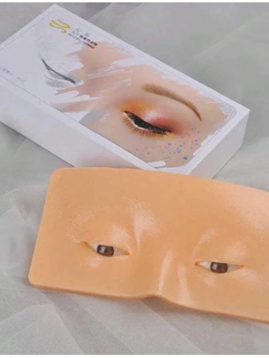 Rosto De Silicone Modelo 3d Treinar Maquiagem - Bege - Visão 1