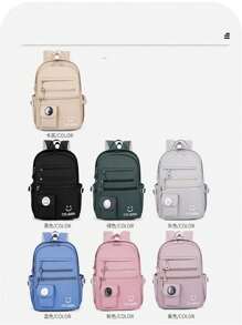 Women Fashion Backpacks - 淺灰色 - 查看 4