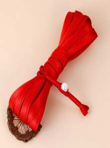 5入組蛤蟆扣旗袍風格珍珠珠片時尚漢服配件（含尾巴） - 黃色 - 查看 7