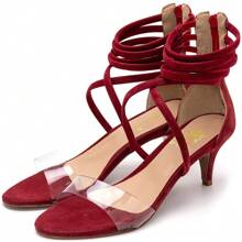 Women Heeled Sandals - Đỏ - Xem 3
