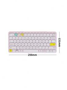 B087 多設備雙模式 2.4G/BT 無線鍵盤，可輕鬆切換，最多可連接 3 台設備，超薄，2 年電池 - PC、筆記型電腦、Windows、Mac、Chrome OS、Android、iPad OS、Apple TV - 粉色 - 查看 6