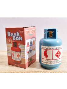 Caja De Dinero Creativa Con Forma De Tanque De Gas, Caja De Ahorro En Forma De Tanque De Gas Simulado Con Gran Capacidad, Regalo Divertido Y Práctico - Azul - Ver 5